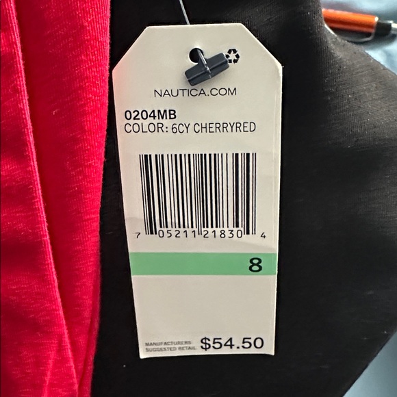 NWT Nautica Cherry Red 5” inseam women’s cotton shorts - Picture 5 of 5